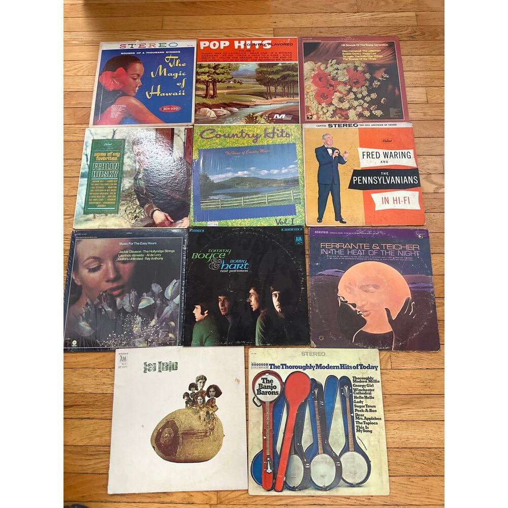 Vintage Vinyl Record Lot Easy Listening Country Pop Hawaiian 60s 70s LP Albums